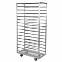 Fixed or rotating monobloc welded baking trolley