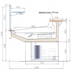 Refrigerated ventilated module for butchers