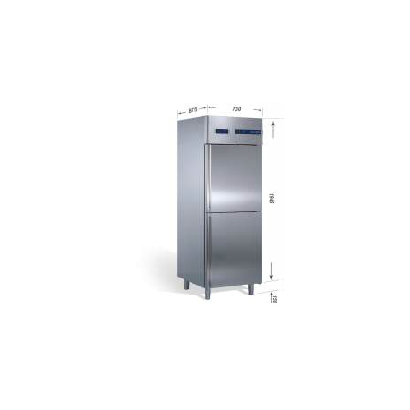 Armoire réfrigérée ventilée -2° / +8° double portes et combi GN 2/1